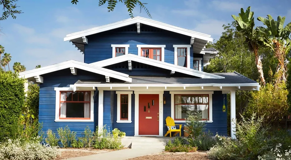 blue residential home