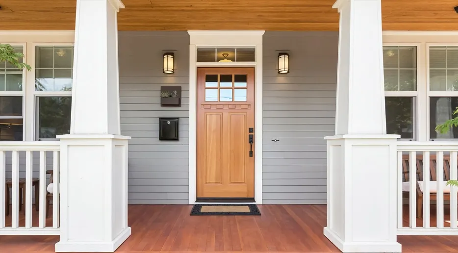 gray wood front home