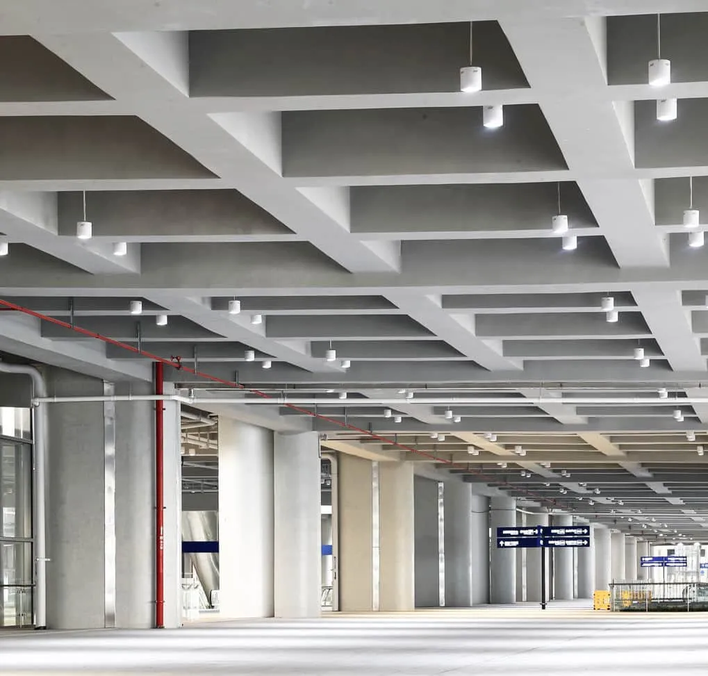 The inside of a building
