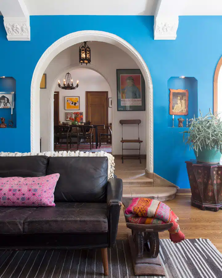 04_Mariah_O_Brien_Home_Paint_Color_Summer_Lake A living room filled with furniture and a fire place