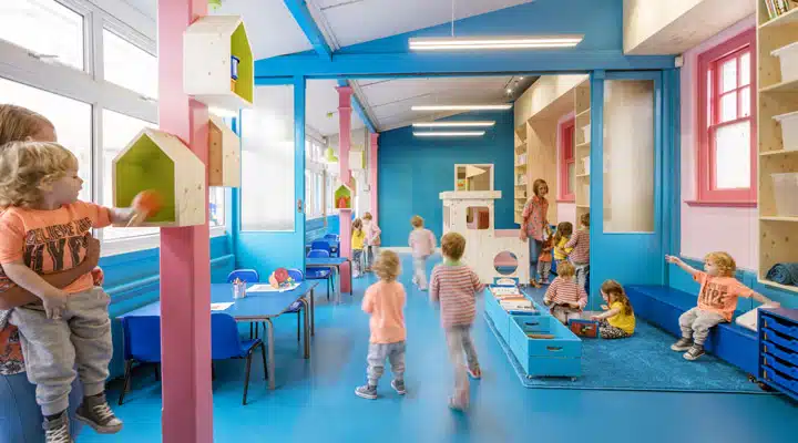 06Nursery-Classroom_Rosemary-Works_-Simon-Kennedy A group of people sitting at a table