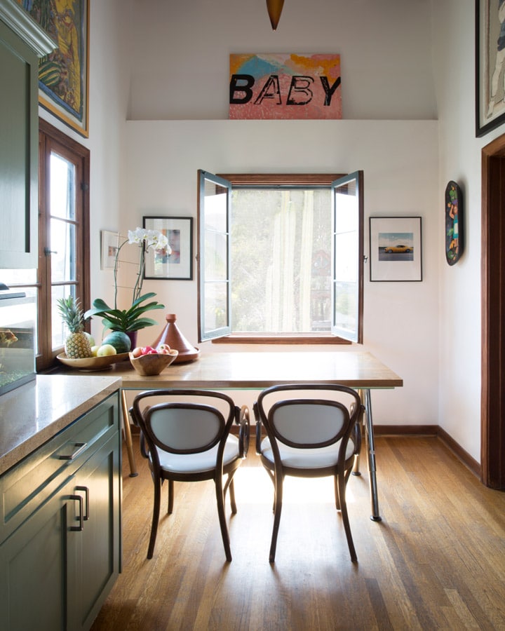 A dining room table