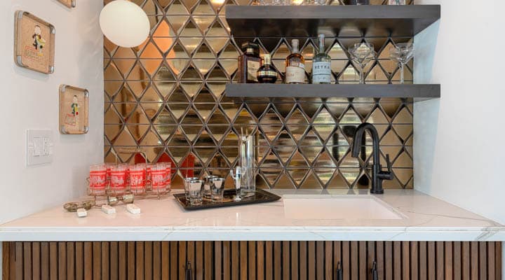 A glass display case