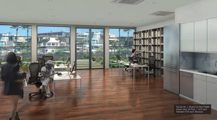 3-Slideshow_NomadArc2 A living room filled with furniture and a large window