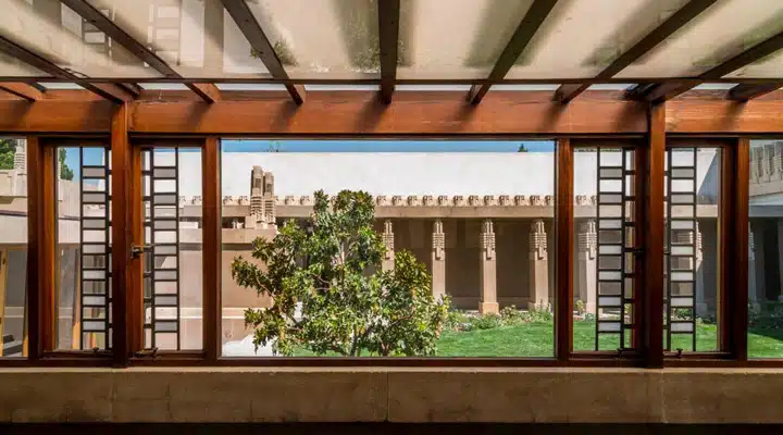 3 A building with a large window