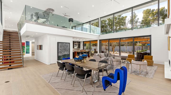 A dining room table