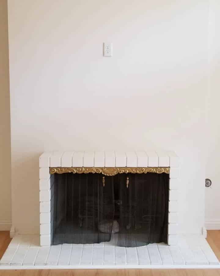 A building next to a fireplace