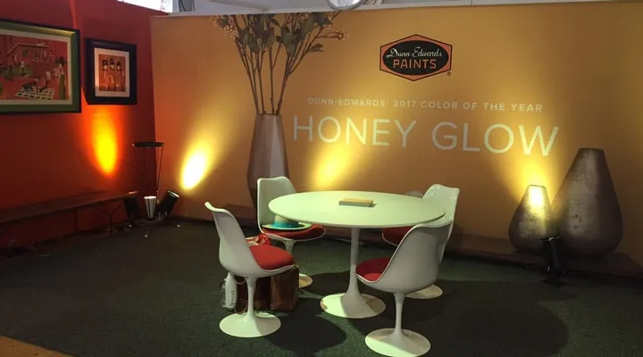 CAMP A lamp that is sitting on a table