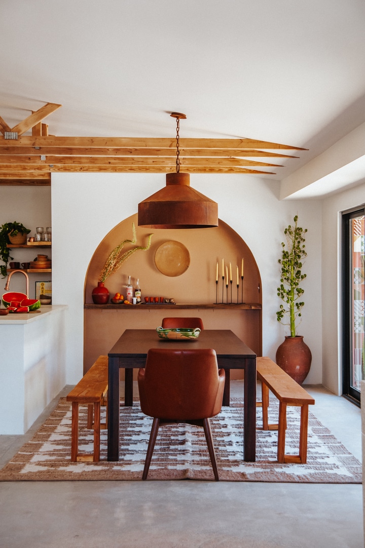 A dining room table