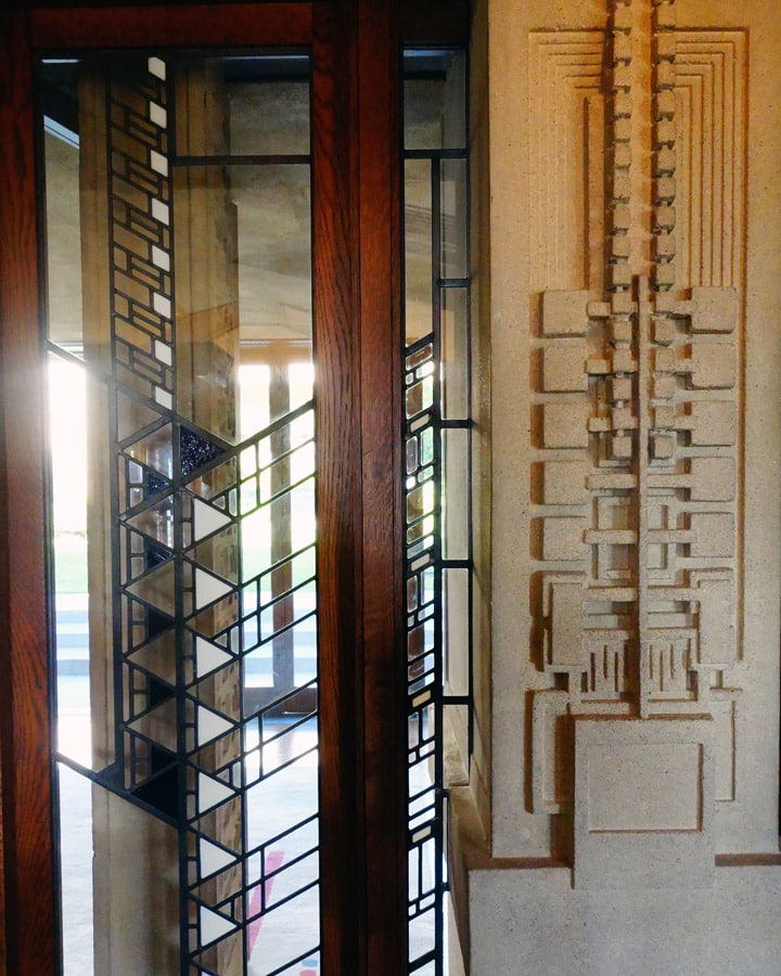 A glass door