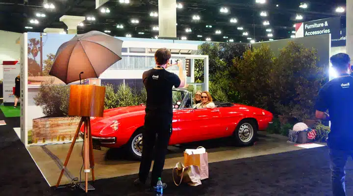 Dwell-Beta A person standing next to a car