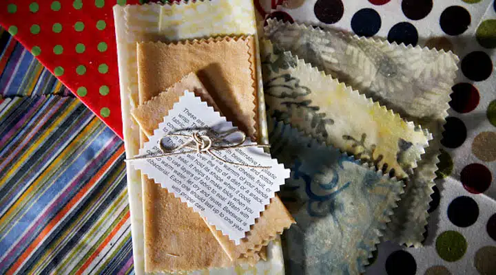 Green Plate Special: Beeswax-coated cloth makes for sustainable food wrap A cake sitting on top of a table
