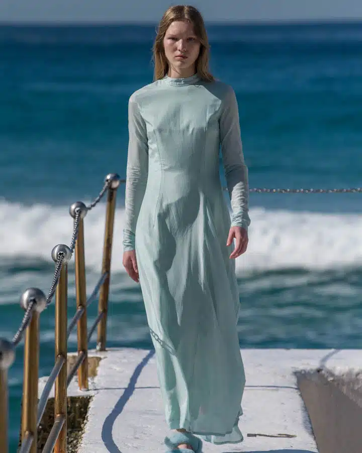 Ten Pieces - Runway - Mercedes-Benz Fashion Week Australia 2019 A person standing in front of a beach next to the ocean