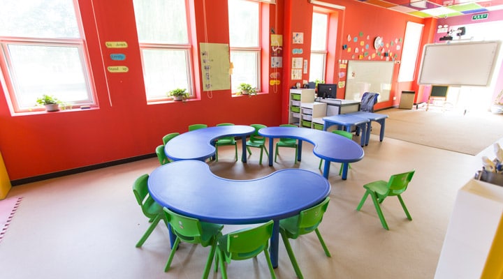 A dining room table