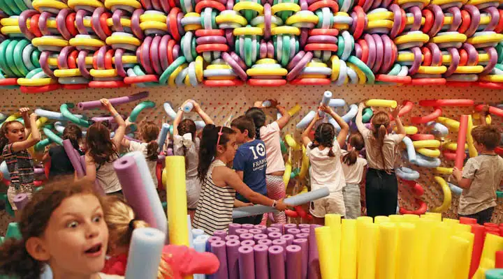 NGV Triennial Media Preview A group of colorful balloons