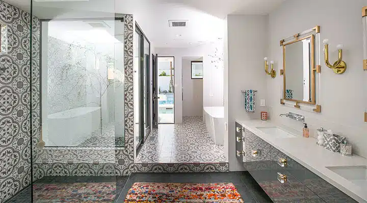 GoldenState_ModernismWeek_6 A room with a sink and a mirror