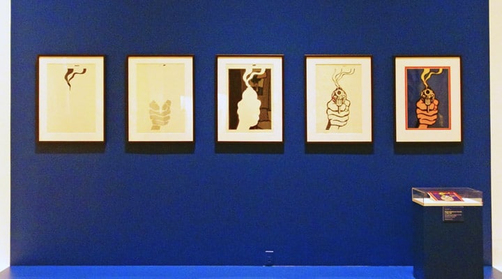 A blue room