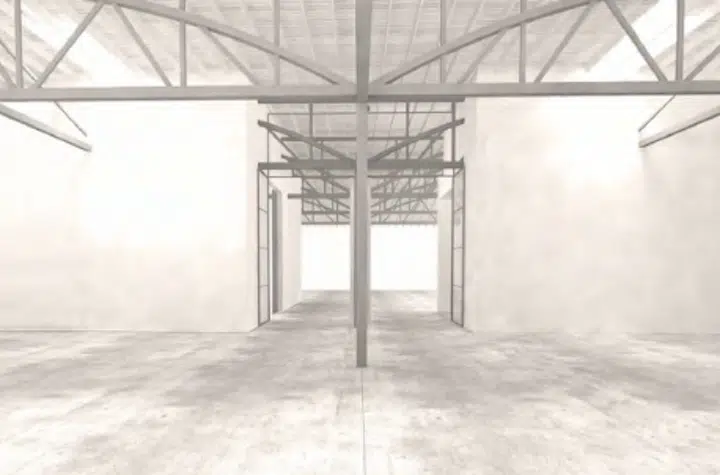 ICA_LA_Interior Un edificio cubierto de nieve