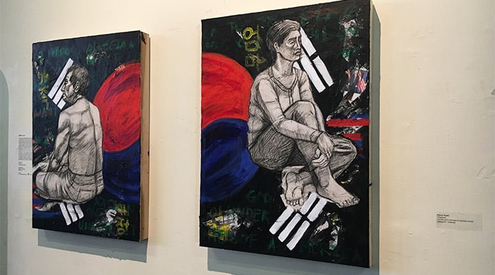 A group of people in a room