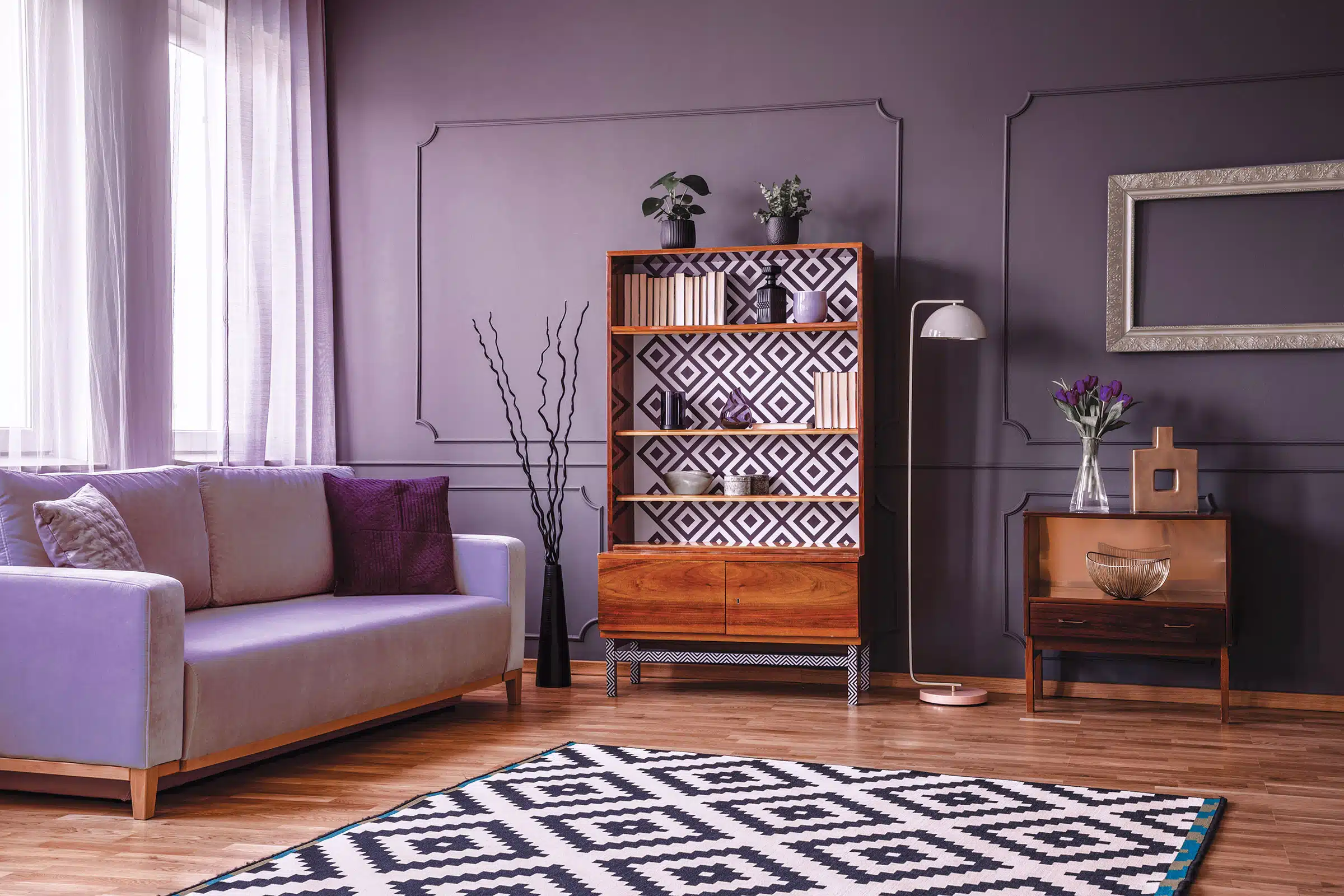 Moody_Colors_2 A living room filled with furniture and a fireplace