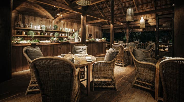 A room filled with furniture and a table