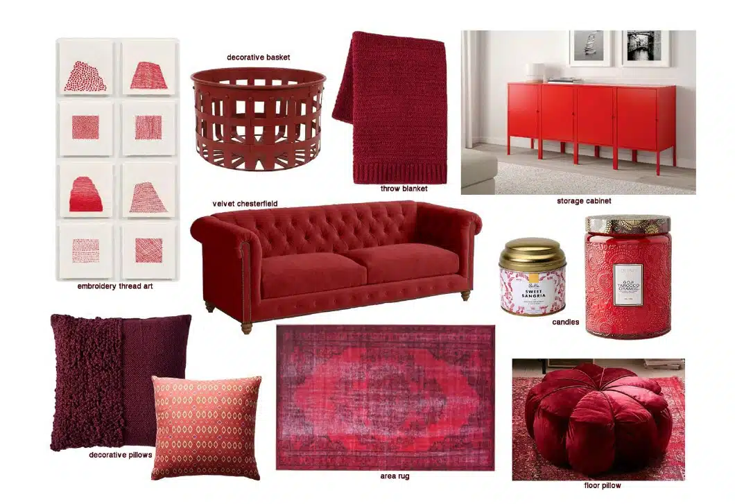 Red_Collage A bunch of items that are sitting on a table