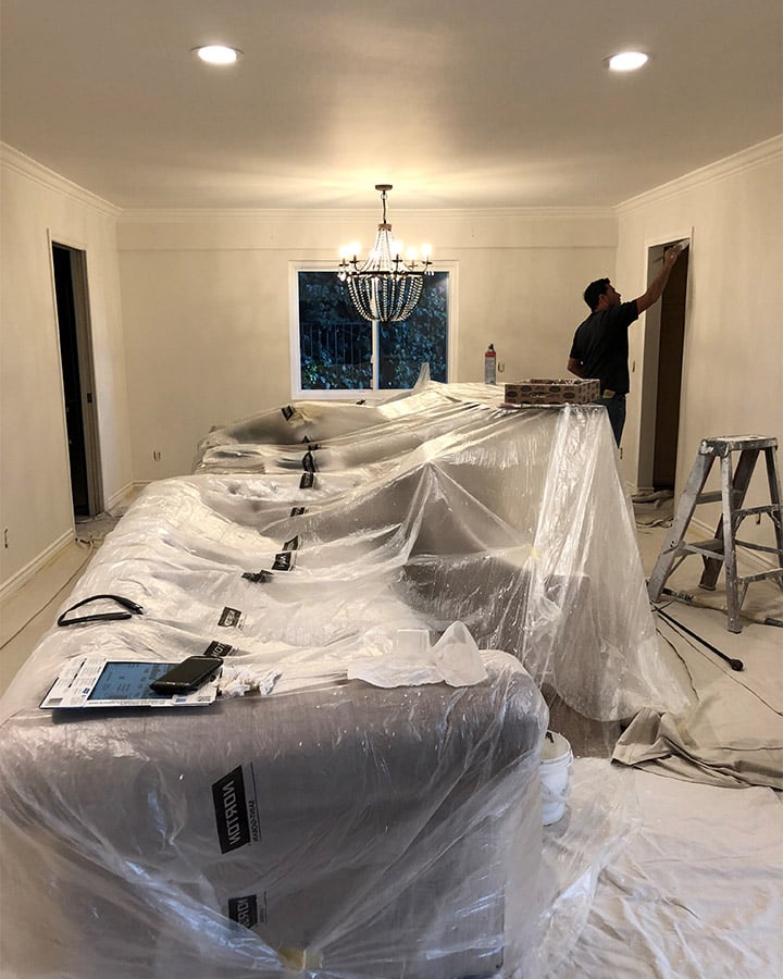 A bed covered in snow