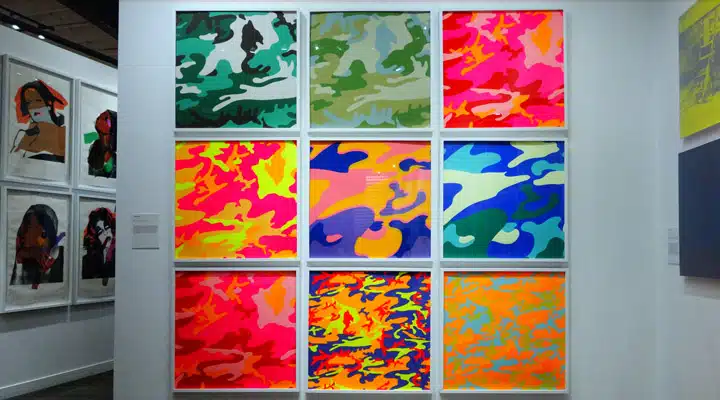 Warhol-8 A close up of a painted wall