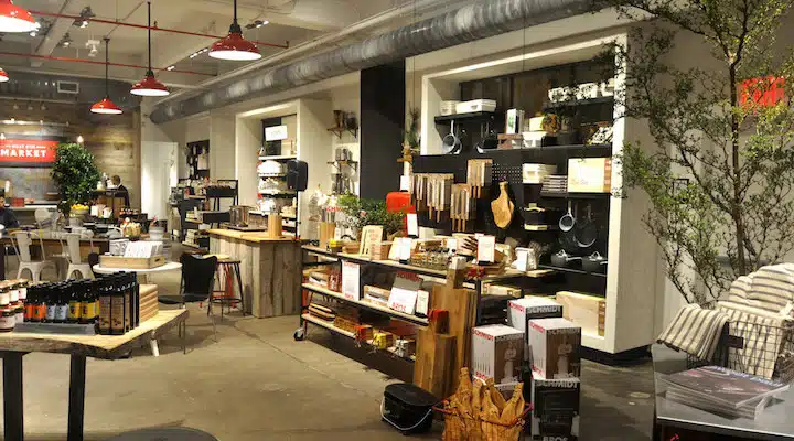 West-Elm-Market A room filled with furniture and a fireplace