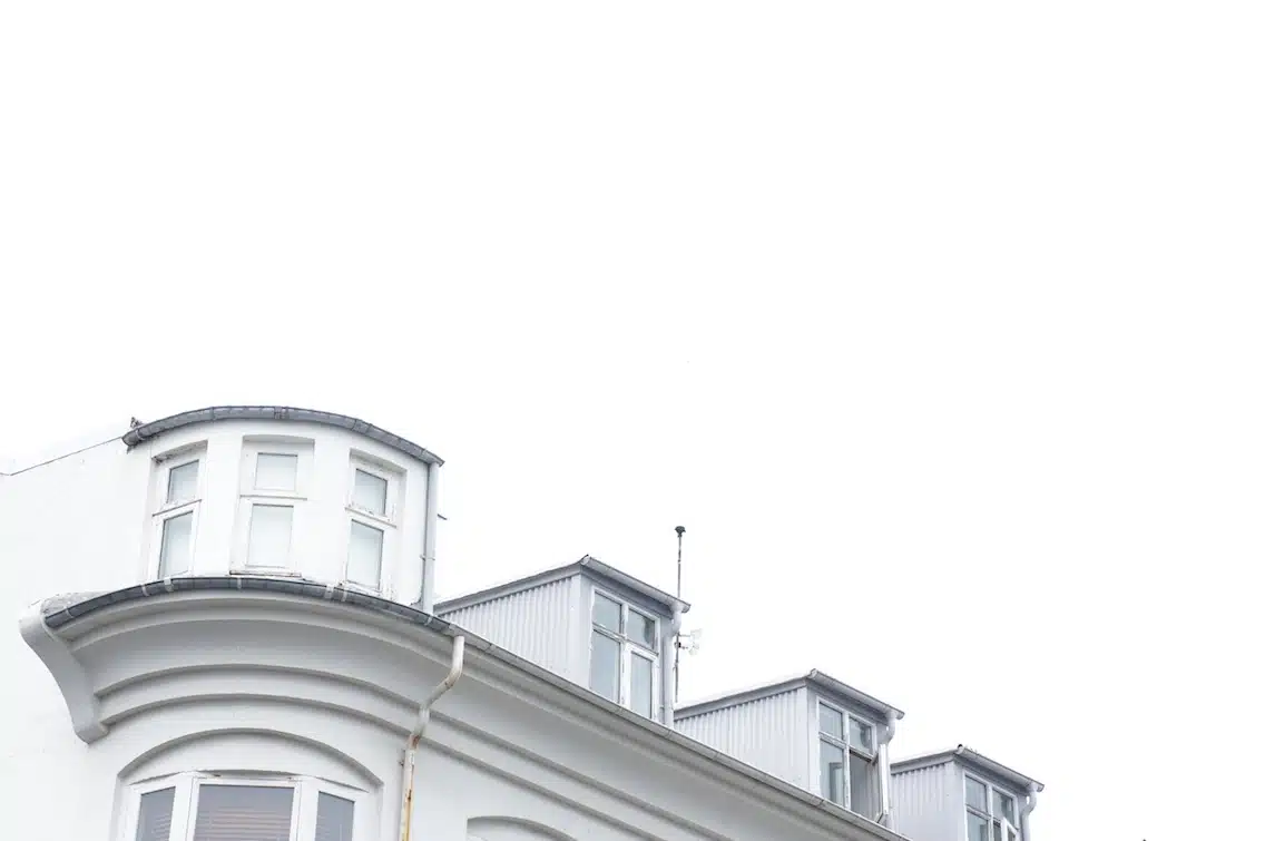 White_Building_Exterior A large building in the background