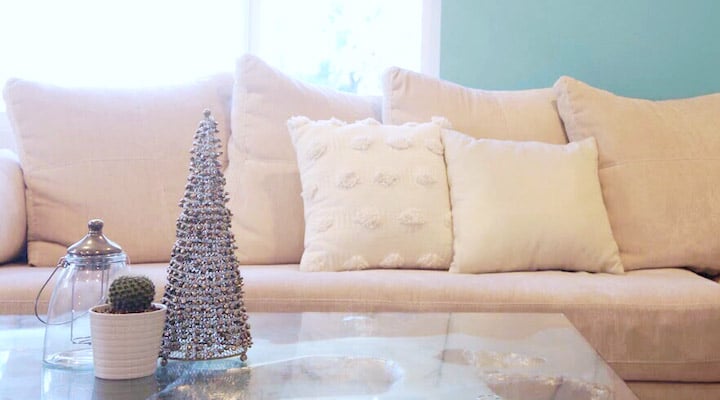 A sofa in a living room