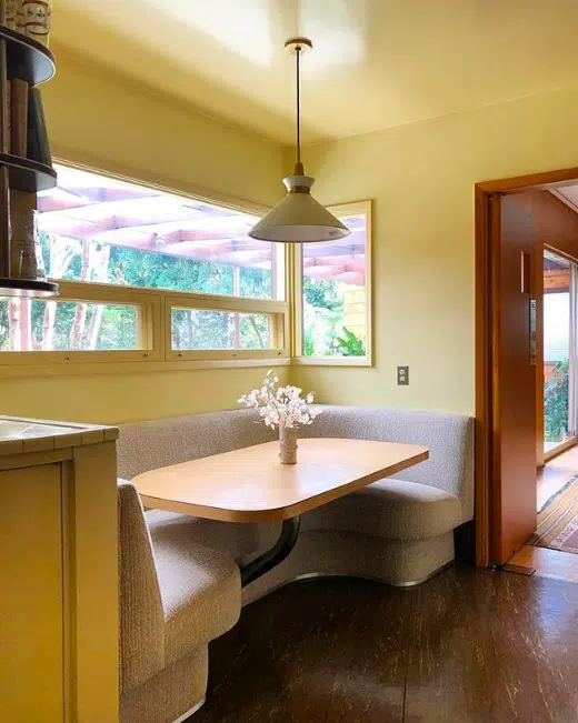 Yellow_Kitchen A room with a sink and a mirror