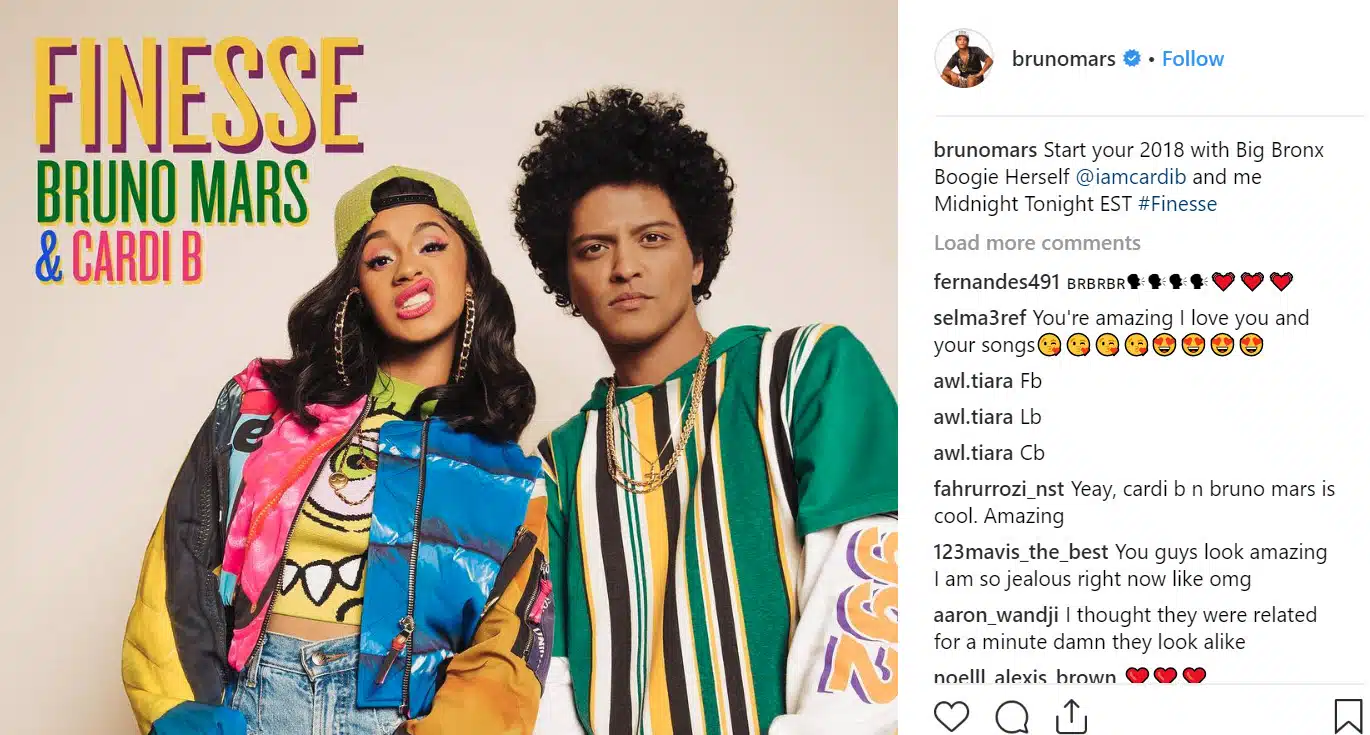 brunomars A screenshot of a social media post with text and a white shirt