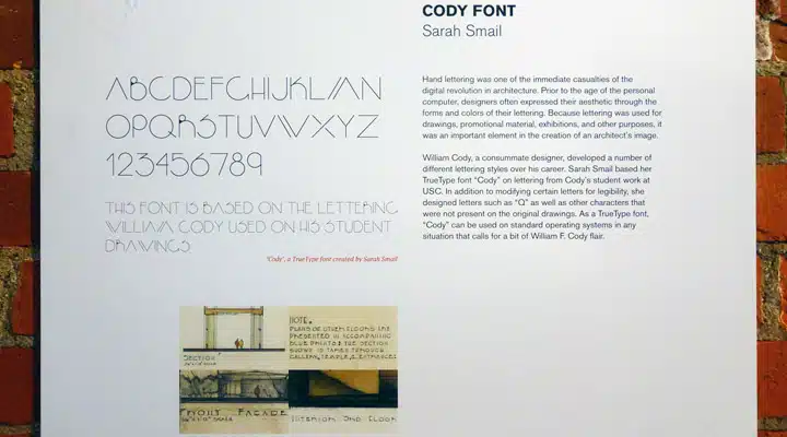 cody-font Text, letter