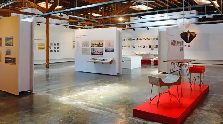 exhibit-space A room with a wooden floor