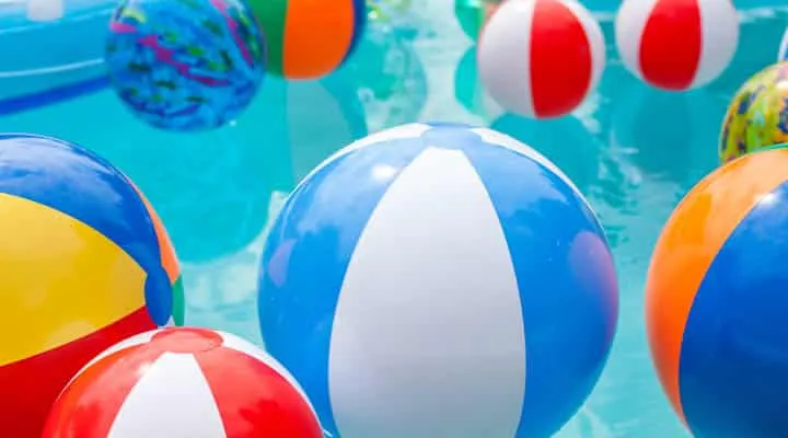 Beach Balls in Pool Background pattern