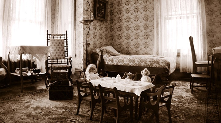 A living room filled with furniture and a large window