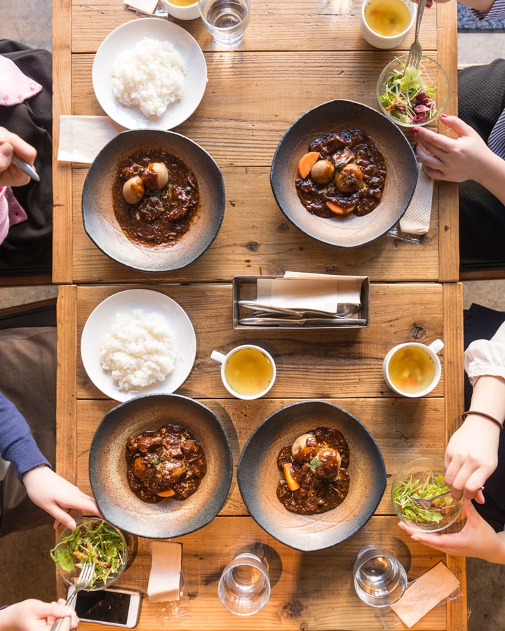 Food table from above