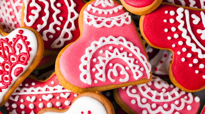 A close up of a cake