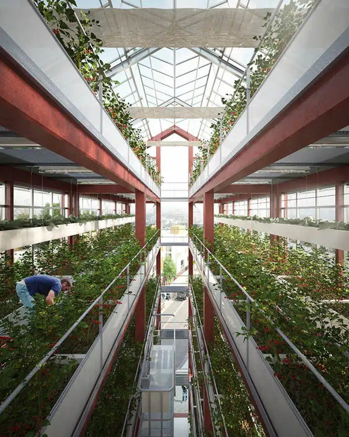 vetical-farm-interior-paris-720x900 A large long train on a steel track