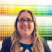 A woman smiling for the camera