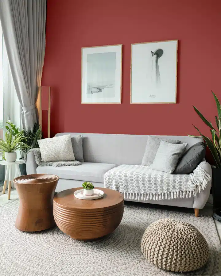 A living room filled with furniture and a large window