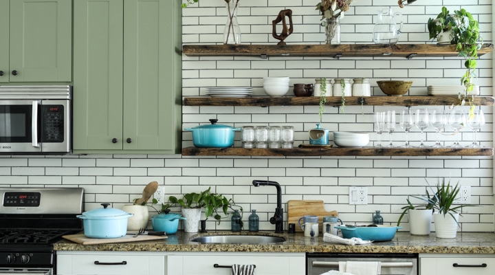 A kitchen with a sink and a stove