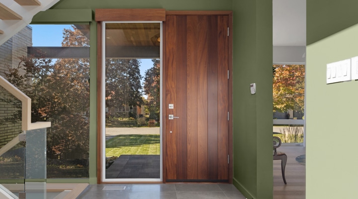 A view of a glass door