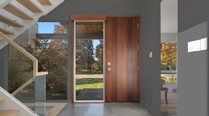 A room filled with furniture and a large window