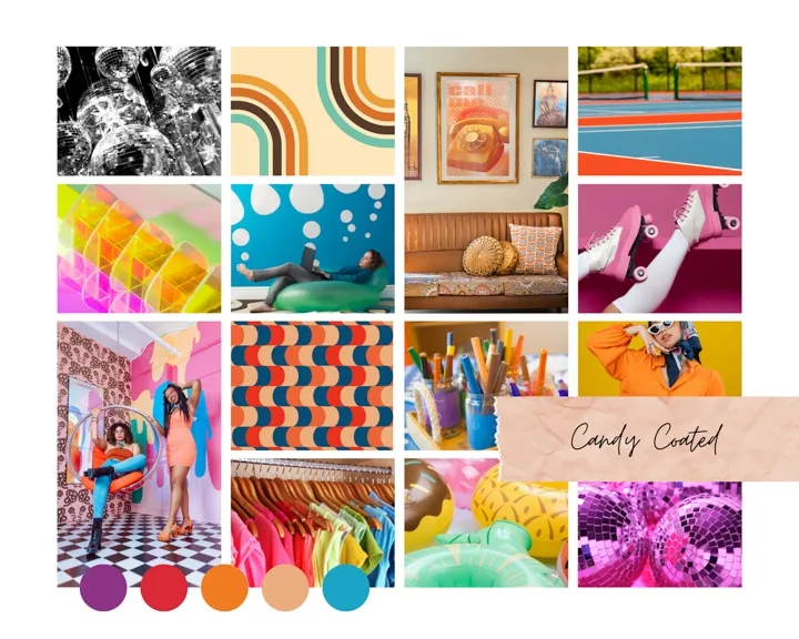 A bunch of different colored candies