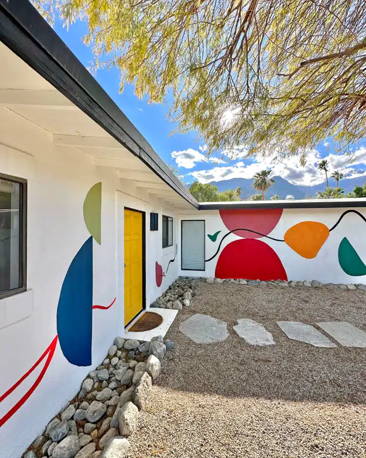 A car parked in front of a building