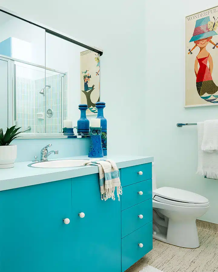 Primer plano de una sala verde
