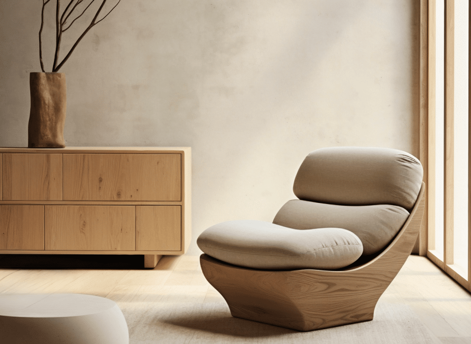 A living room filled with furniture and vase