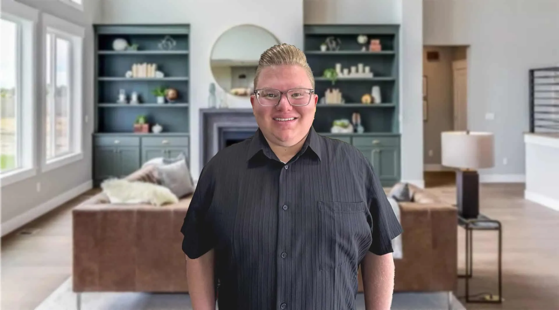 A man standing in a room
